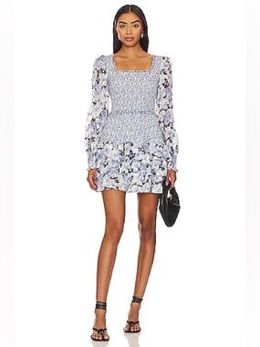 EUC LoveShackFancy Scout Mini Dress in Waterfall